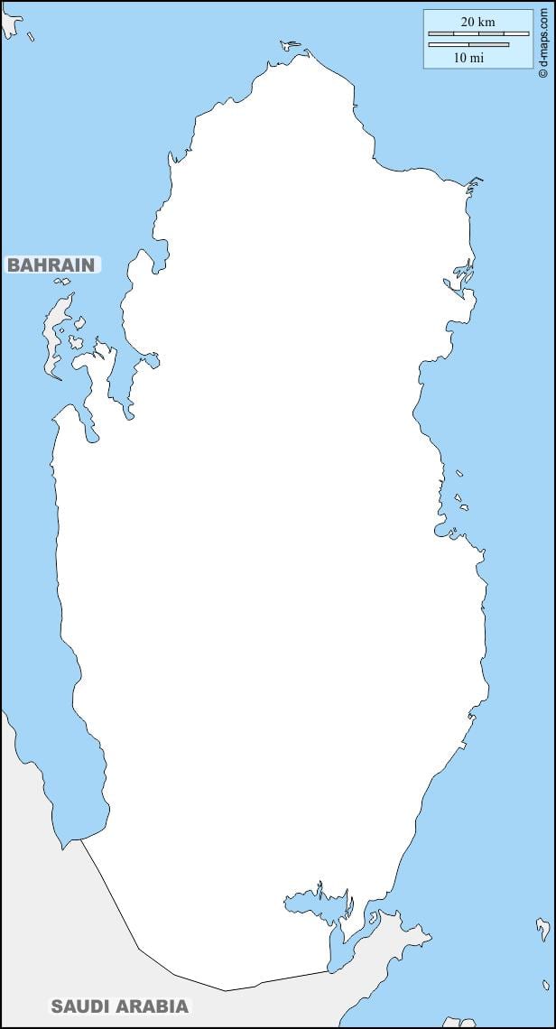 வரைபடம் கத்தார் அவுட்லைன்