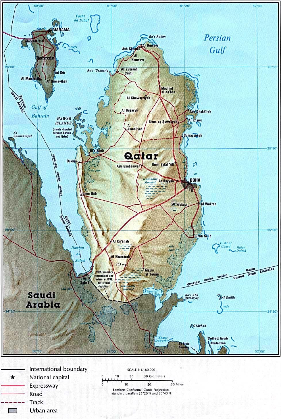 வரைபடம் கத்தார் உடல்