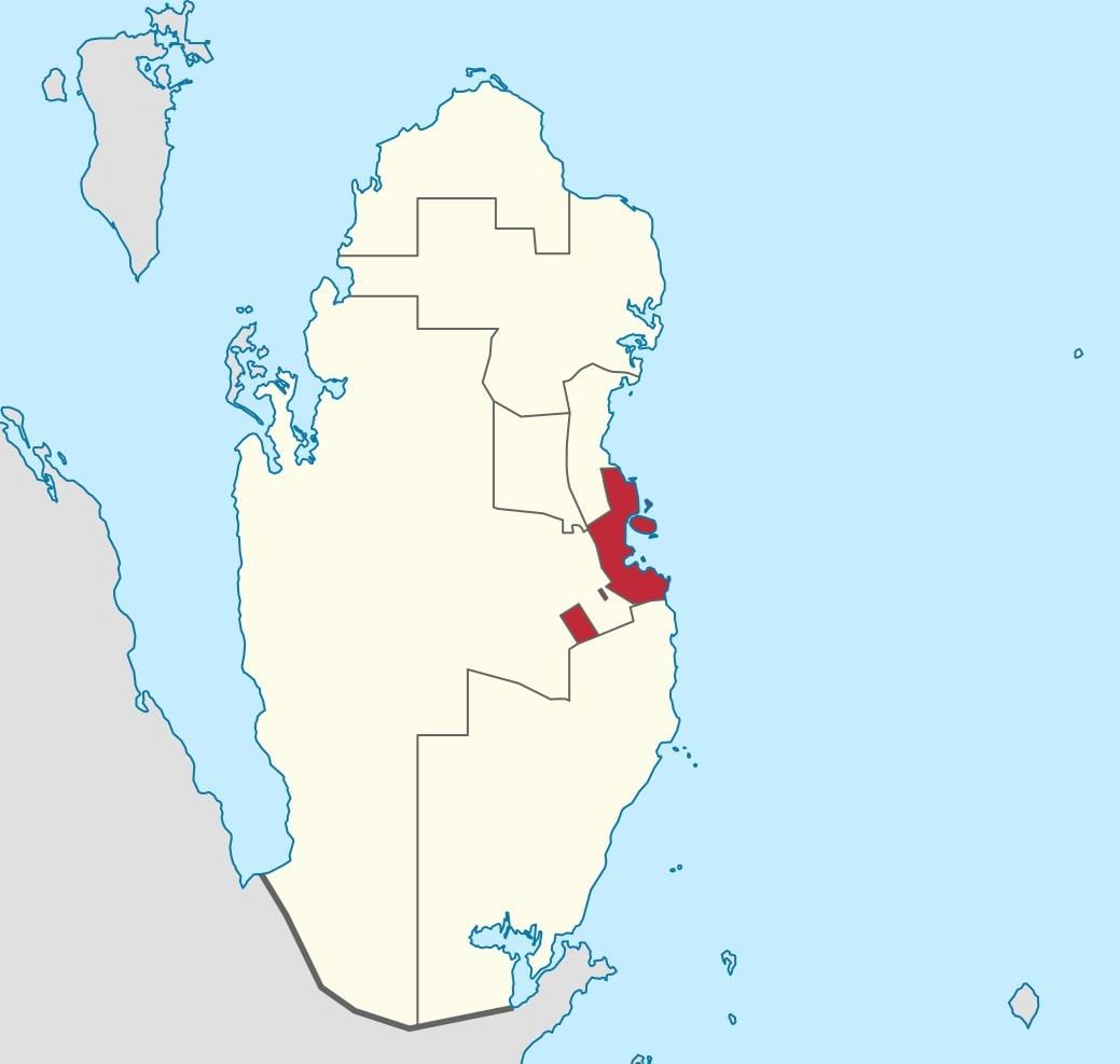 வரைபடம் தோஹா கத்தார் இடம் உலக